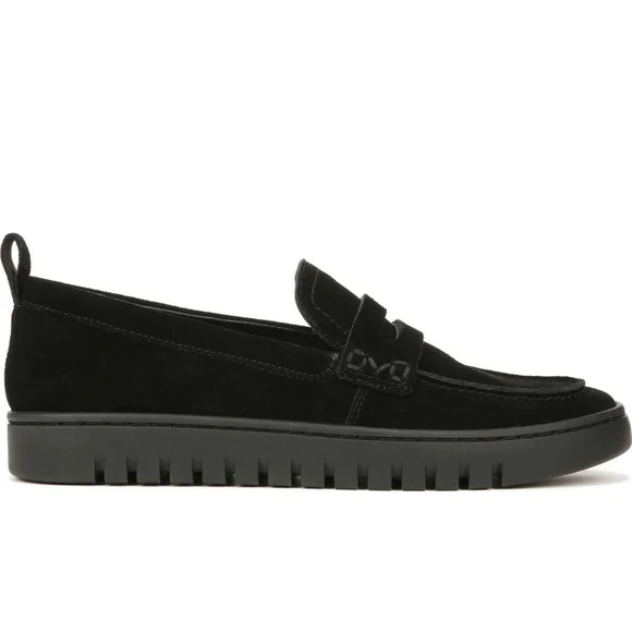 Sizes 5 To 12 Med Women Vionic Uptown Black Suede Penny Loafer SlipOn Sneaker - Picture 12 of 14